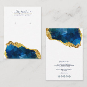 PixDezines H2 Quartz Crystal Sapphire Blue Gold Bu Business Card