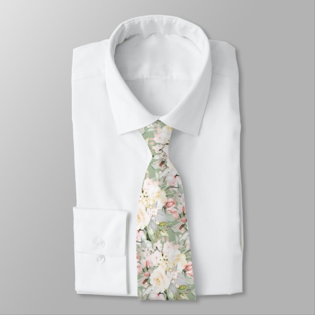 PixDezines H2 Roses Blush Cream DIY Background Tie (Tied)