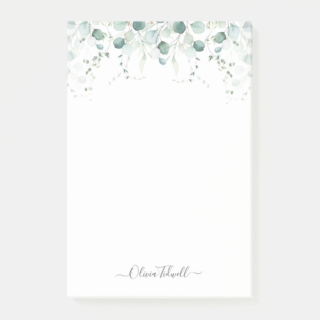 PixDezines H2 Rustic Eucalyptus Post-it Notes (Front)