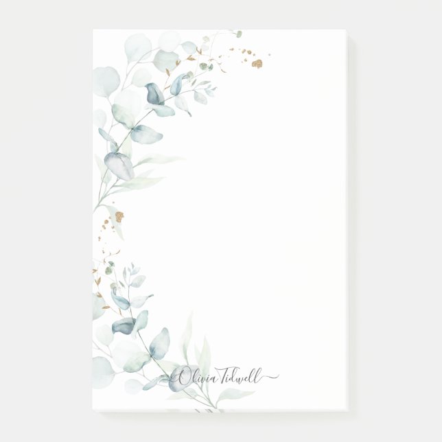 PixDezines H2 Rustic Eucalyptus Post-it Notes (Front)