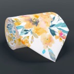 PixDezines H2 Spring Flowers Yellow Roses Tie<br><div class="desc">PixDezines floral watercolor neck tie for spring wedding.  Featuring spring flowers in summer hues of yellow roses,  a dash of blue green foliage.  DIY background colour.

Copyright © 2011-2024 PixDezines™.</div>