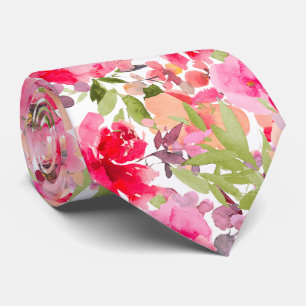 PixDezines H2 Summer Flowers Bright Hues Tie