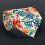 PixDezines H2 Summer Flowers Bright Hues Tie<br><div class="desc">PixDezines floral watercolor neck tie for summer wedding. Featuring water colour flowers - summer hues - orange teal cerulean and green jade foliage. DIY background colour.
Copyright © 2011-2024 PixDezines™.</div>
