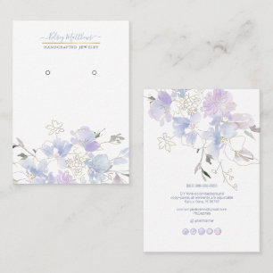 PixDezines H2 Sweetpeas Dusty Blue Business Card