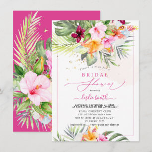 PixDezines H2 Tropical Paradise Bridal Shower Invitation