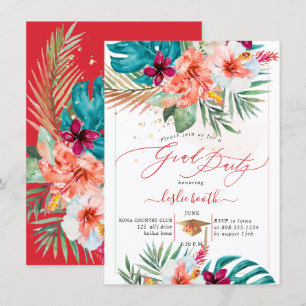 PixDezines H2 Tropical Paradise Luau Graduation In Invitation