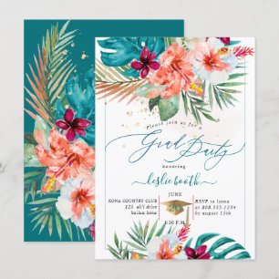 PixDezines H2 Tropical Paradise Luau Graduation In Invitation