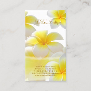 PixDezines Hawaii Plumeria Business Card