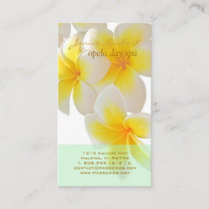 PixDezines Hawaii Plumeria/DIY fonts+colour Business Card