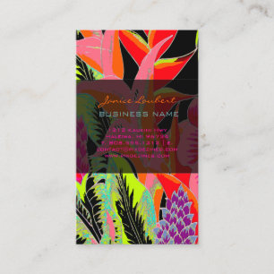 PixDezines Hawaiian Jungle 3 - custom background Business Card