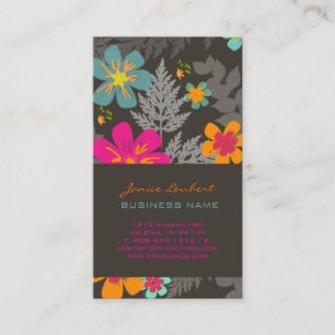 PixDezines Hawaiian Jungle/Custom Background colou Business Card