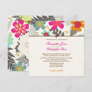 PixDezines hawaiian jungle/DIY background colour Invitation