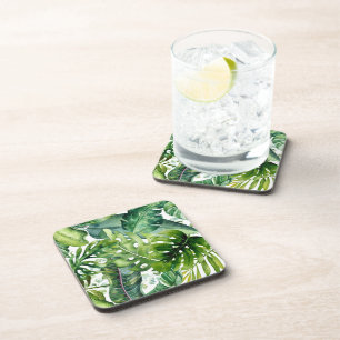PixDezines Hawaiian Jungle Lush Green Foliage Coaster