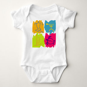 PixDezines Hawaiian Symbols Baby Bodysuit