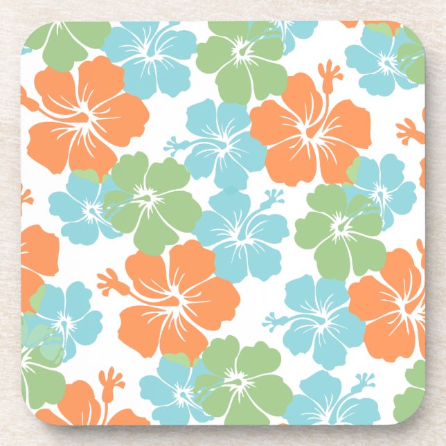 PixDezines hibiscus/diy background Coaster (Front)