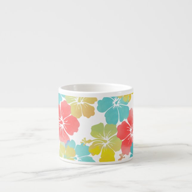 PixDezines hibiscus/DIY background colour Espresso Cup (Front)