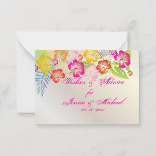 PixDezines Hibiscus Leis Wishes + Advice Cards