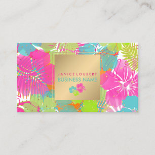 PixDezines hibiscus/rainforest/DIY background Business Card