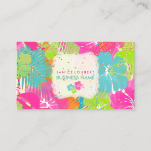 PixDezines hibiscus/rainforest/DIY background Business Card
