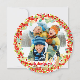 PixDezines holly wreath/holiday cards