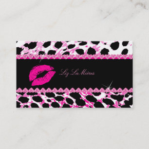 PixDezines hot lips+sassy cheetah Business Card