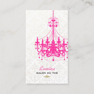 PixDezines hot pink chandelier/DIY colour Business Card