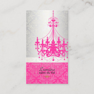 PixDezines hot pink chandelier/DIY colour Business Card
