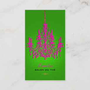 PixDezines hot pink crystal chandelier/DIY colour Business Card
