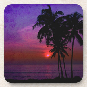 PixDezines hula sunset Coaster