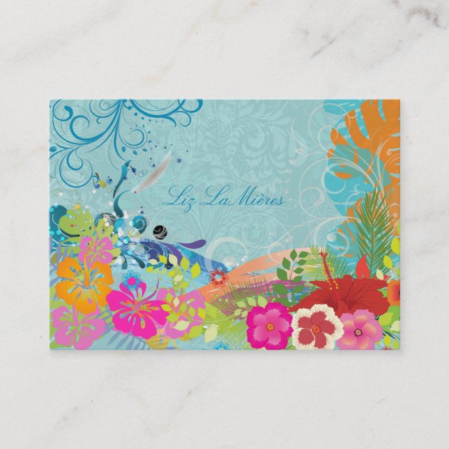 PixDezines hula waves Business Card (Front)