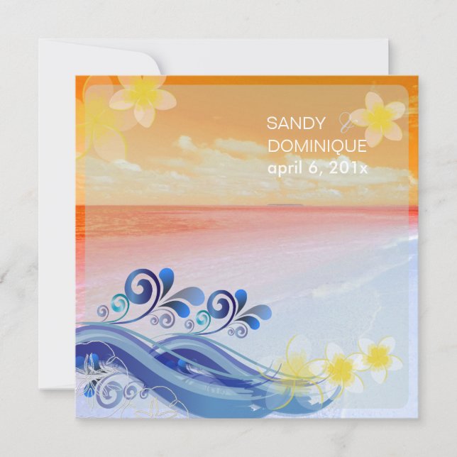 PixDezines hulawaves/beach/dynamic design Invitation (Front)