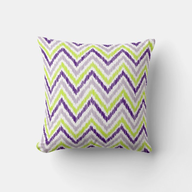 PixDezines ikat chevron/diy background colour Cushion (Front)