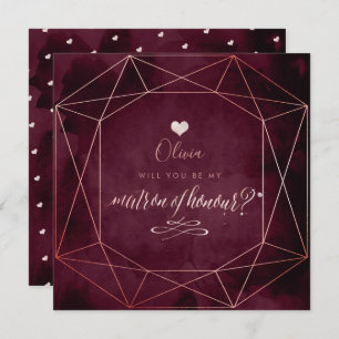 PixDezines Iridescent Blush Pink+Garnett, Matron Invitation