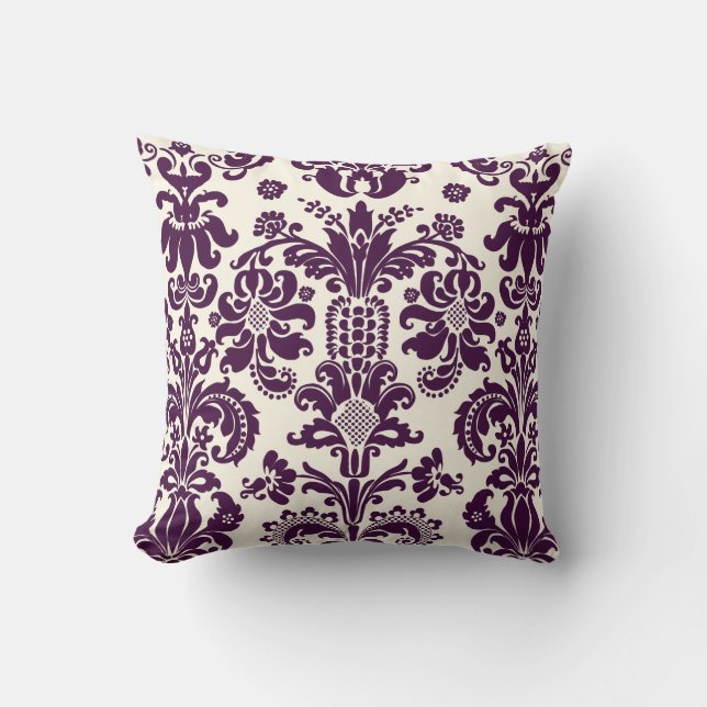 PixDezines isabella damask/diy background Cushion (Front)