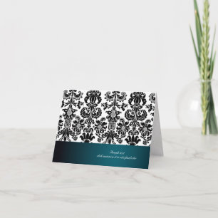 PixDezines Isabella Damask, teal Card