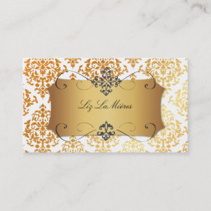 PixDezines Josephine Damask/DIY background colour Business Card
