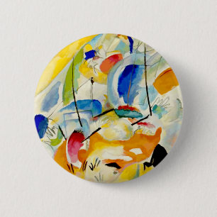 PixDezines Kandinsky 1913 Sea Battle 6 Cm Round Badge