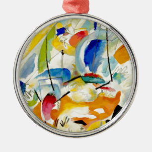 PixDezines Kandinsky 1913 Sea Battle Improv 31 Metal Ornament
