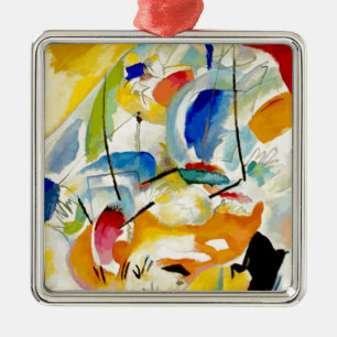 PixDezines Kandinsky 1913 Sea Battle Metal Tree Decoration