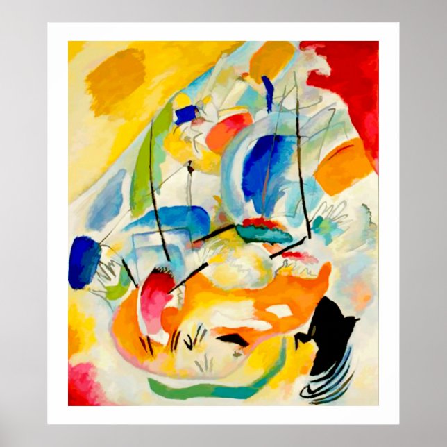 PixDezines Kandinsky 1913 Sea Battle Poster (Front)