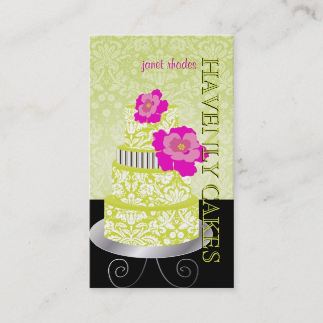 PixDezines Keylime Sponge Cake/pâtisserie Business Card (Front)