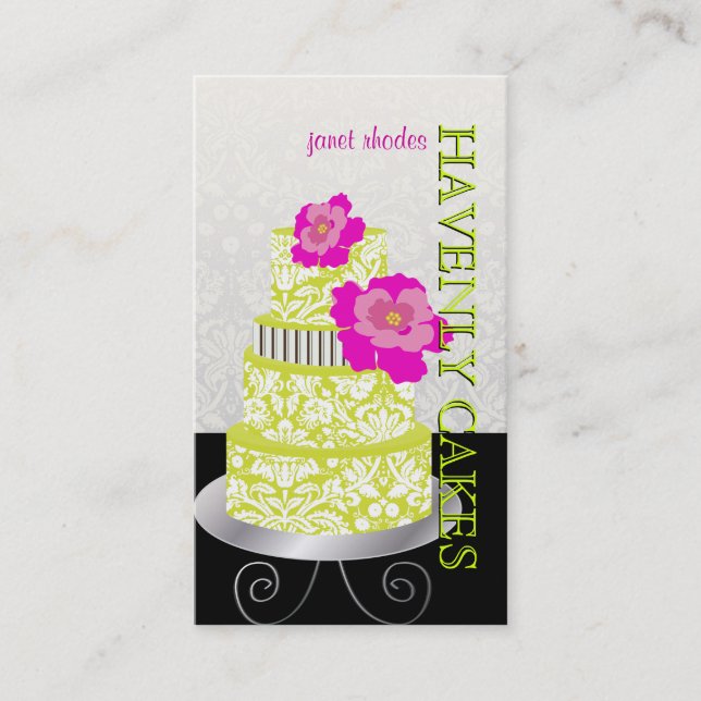PixDezines Keylime Sponge Cake/pâtisserie Business Card (Front)