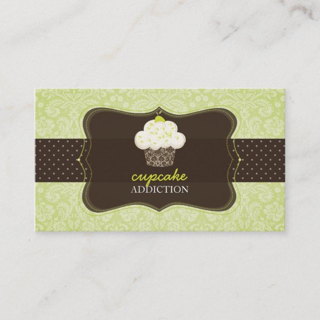 PixDezines Keylime Sponge cupcake/pâtisserie Business Card (Front)