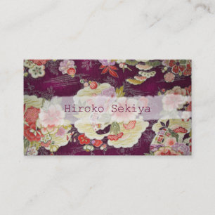 PixDezines kimono/faux chirimen/orleanders Business Card