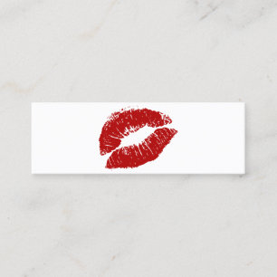 PixDezines kiss , kiss red lips Mini Business Card