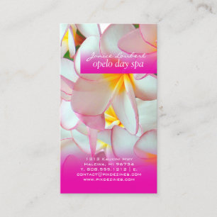 PixDezines KONA PINK PLUMERIAS Business Card