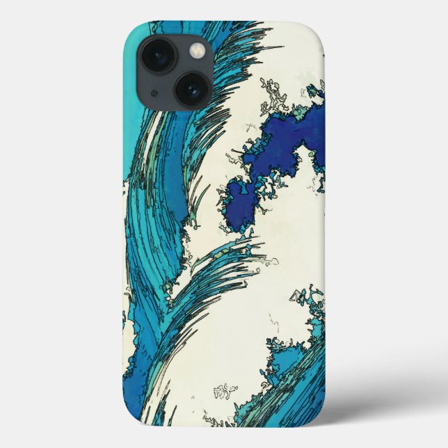 PixDezines konen uehara ocean waves, 上原 Case-Mate iPhone Case (Back)