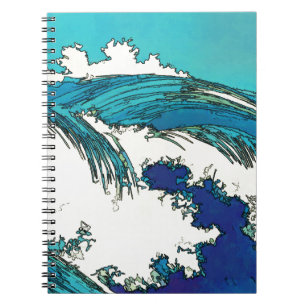 PixDezines konen uehara ocean waves, 上原 Notebook