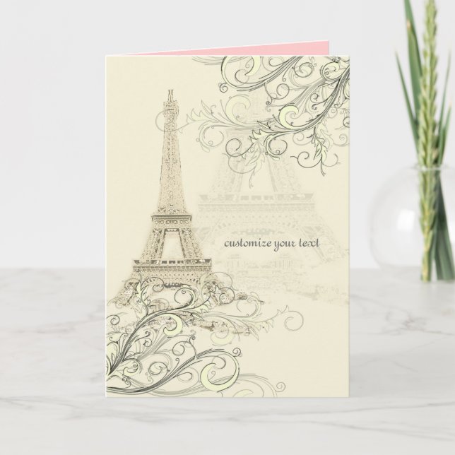PixDezines la tour eiffel/paris Card (Front)