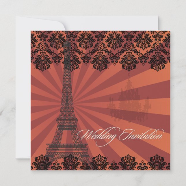 PixDezines la tour eiffel/paris Invitation (Front)